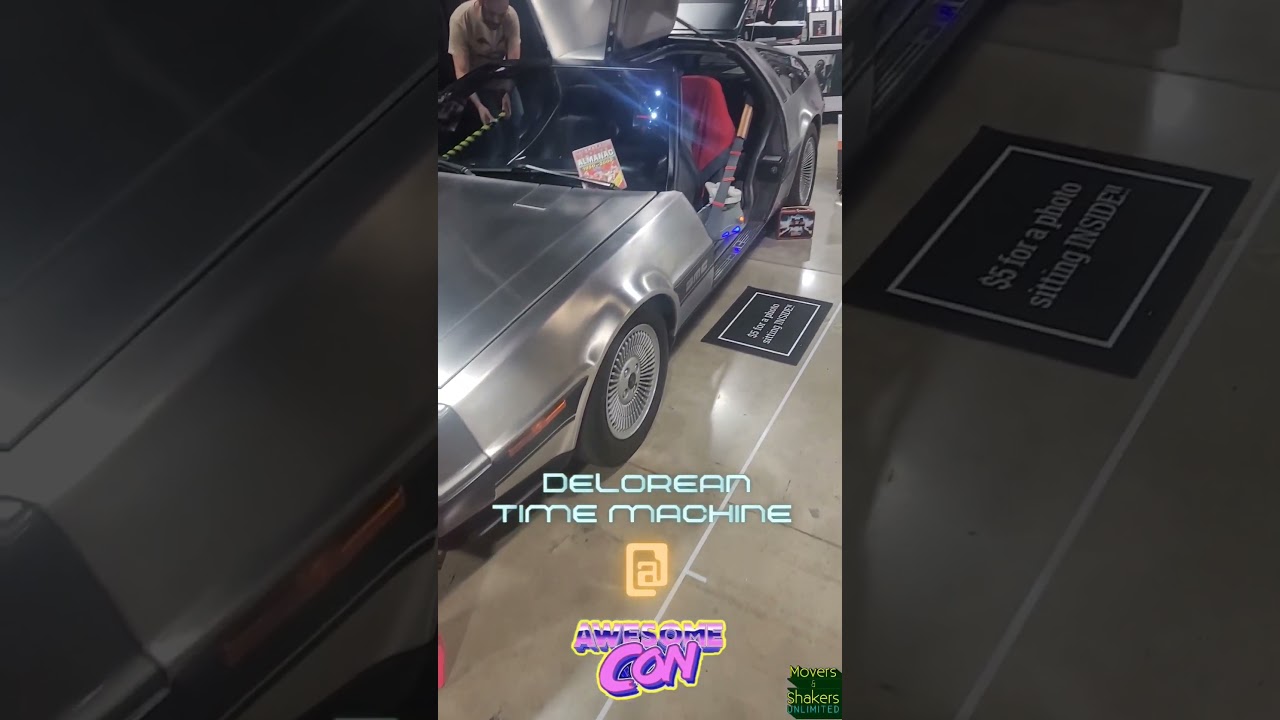 2023 Awesome Con #EXCLUSIVE l DeLorean Time Machine #awesomecon #awesomecon2023 #bttf #shorts