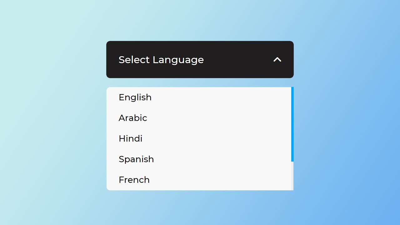 Custom Select Menu Using HTML, CSS & Javascript