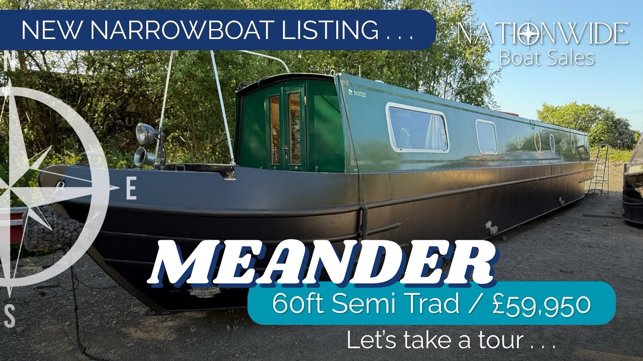 Продаётся узкая лодка Meander / 60 футов, полутрадиционная / &pound;59 950