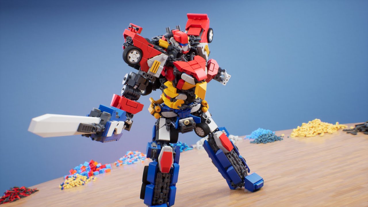 High-Octane Megazord - Power Rangers RPM | Brick-Built Animation