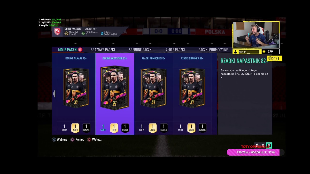 Kamyk trafia Lewandowskiego Toty *shot z live*