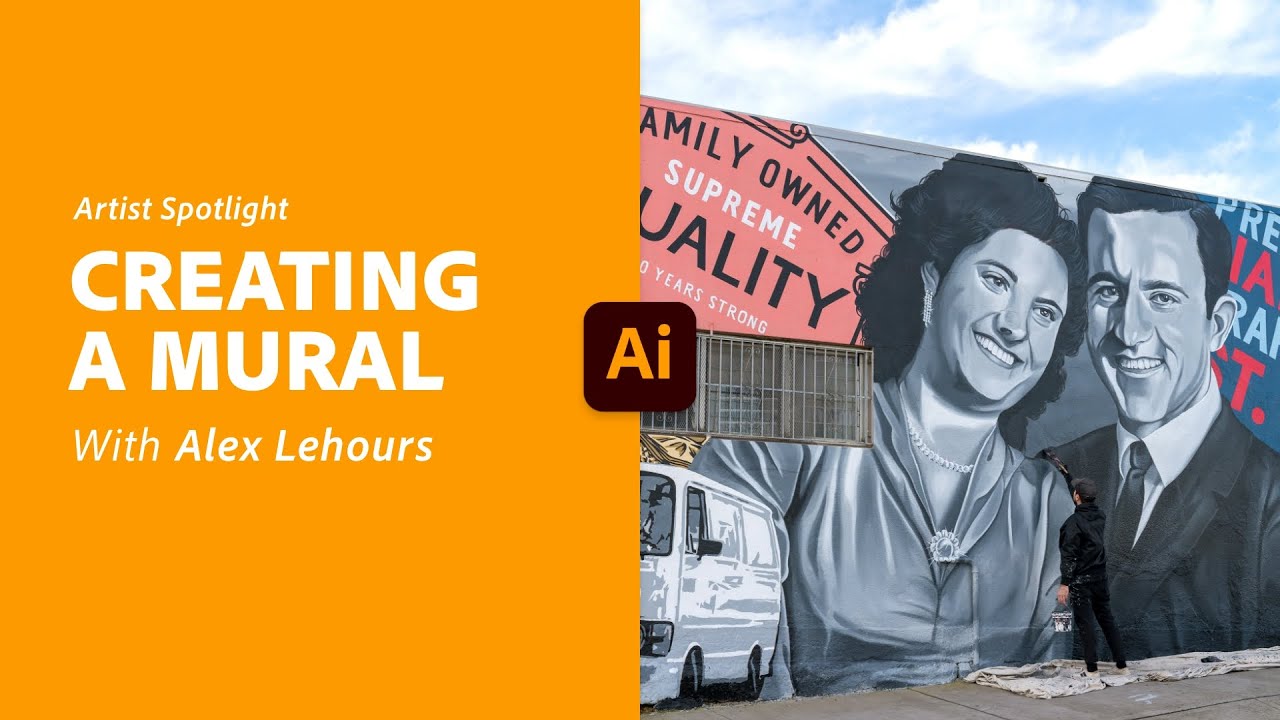 Creating a Mural with Alex Lehours - 1 of 2