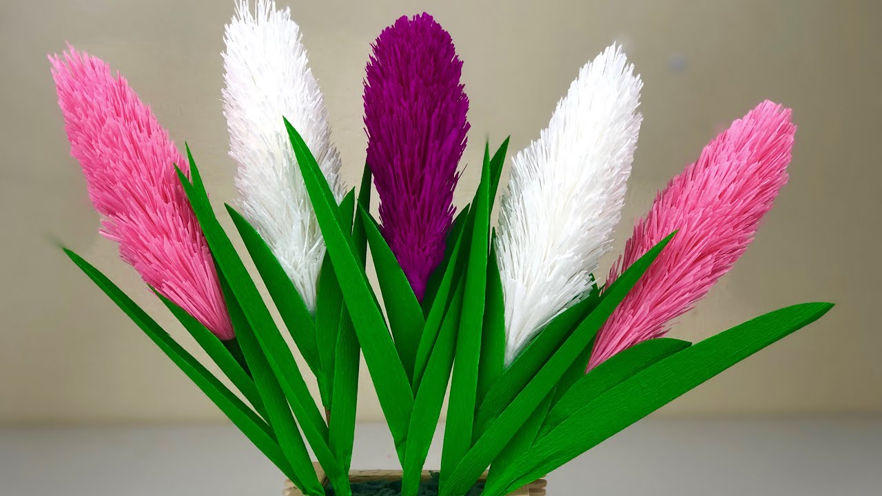 Beautiful Paper Flower Making | Beautiful Paper Flowers | Home Decor | Paper Crafts For School | DIY