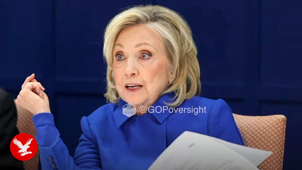 Moment Hillary Clinton storms out of Epstein hearing
