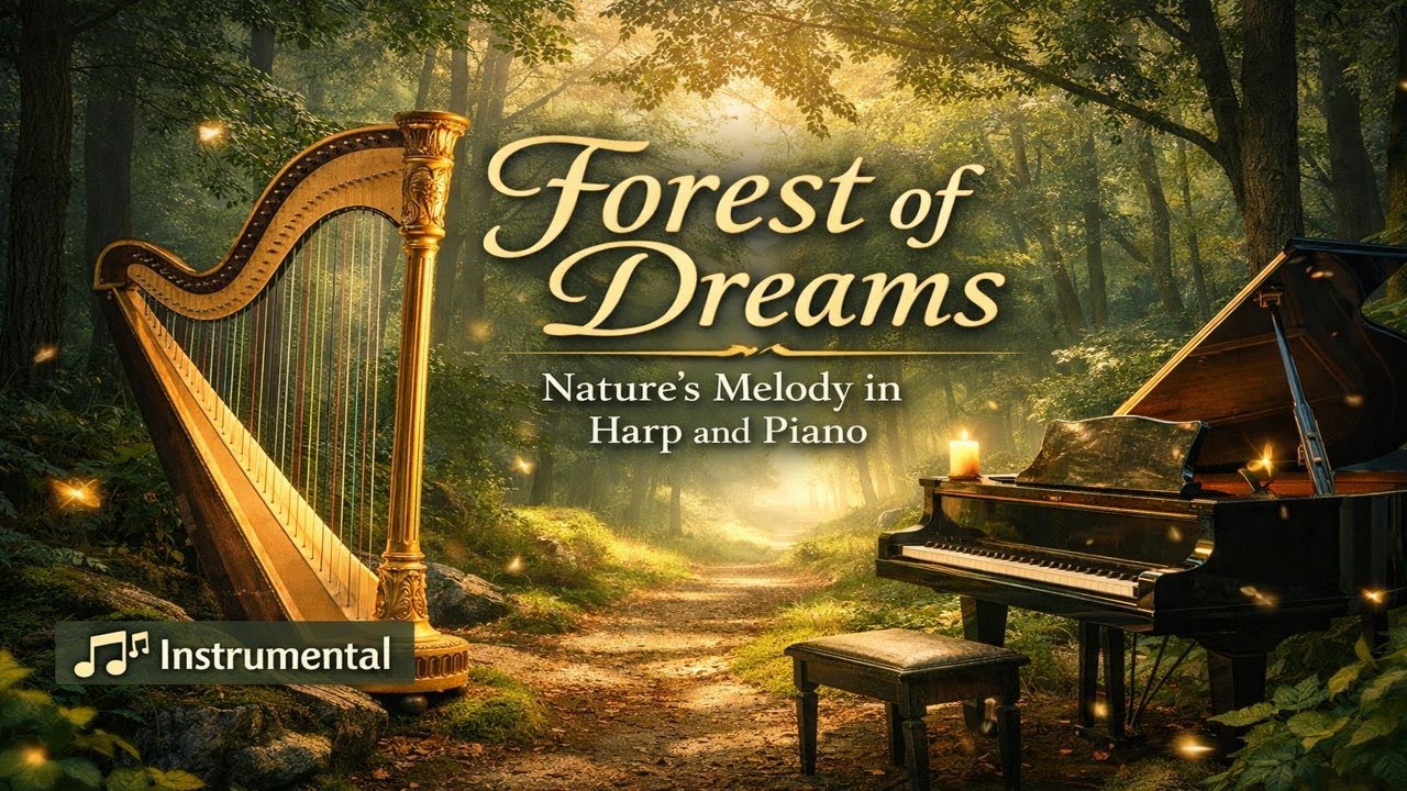 Forest of Dreams: Nature’s Melody in Harp and Piano | Relaxing Music