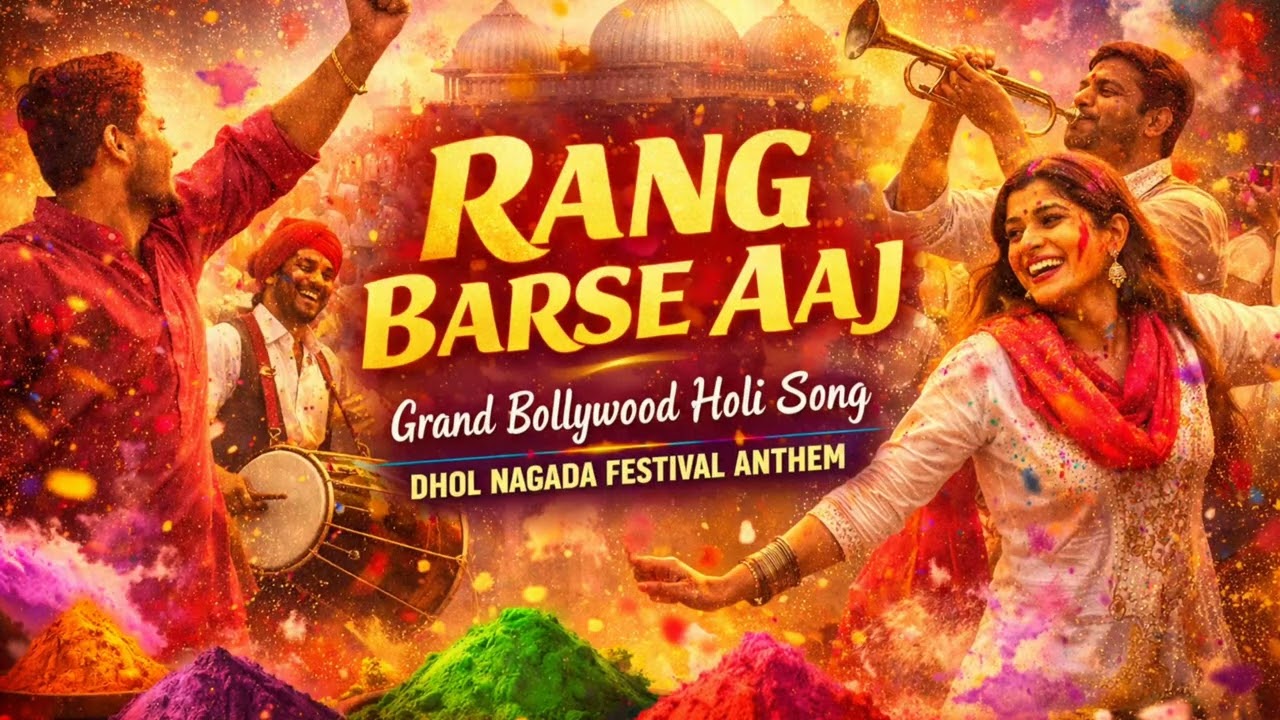 Rang Barse Aaj 🎨 | Grand Bollywood Holi Song | Dhol Nagada Festival Anthem