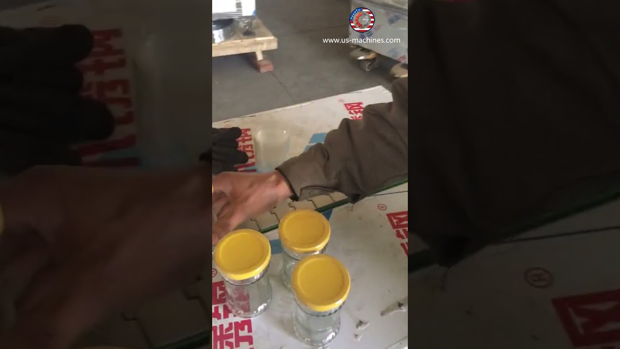 Automatic organic paste sauce bottle jar vacuum capping machine food jar vacuum capper line