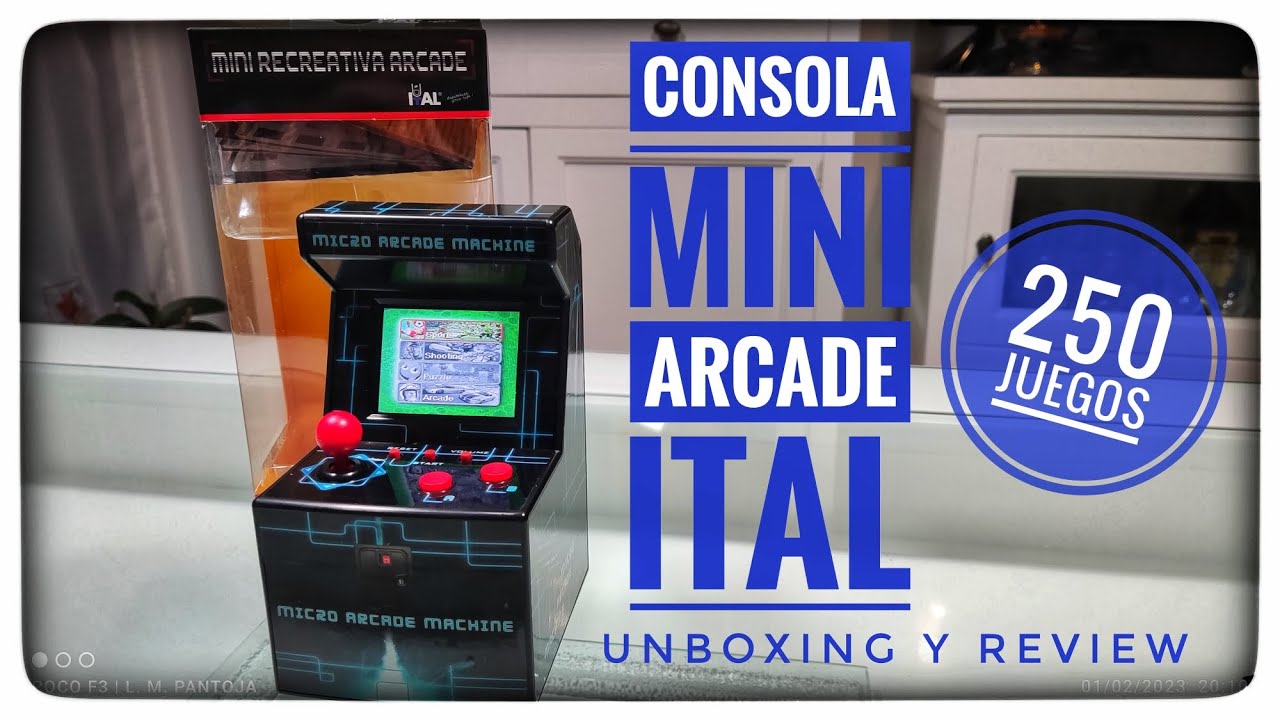 Mini Arcade ITAL con 250 juegos, Unboxing y Review