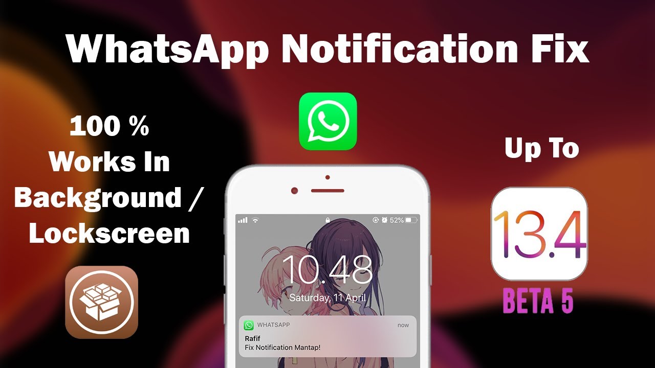 WHATSAPP NOTIFICATIONS FIX FOR ICLOUD BYPASS FREE (100% WORKS IN BACKGROUND)