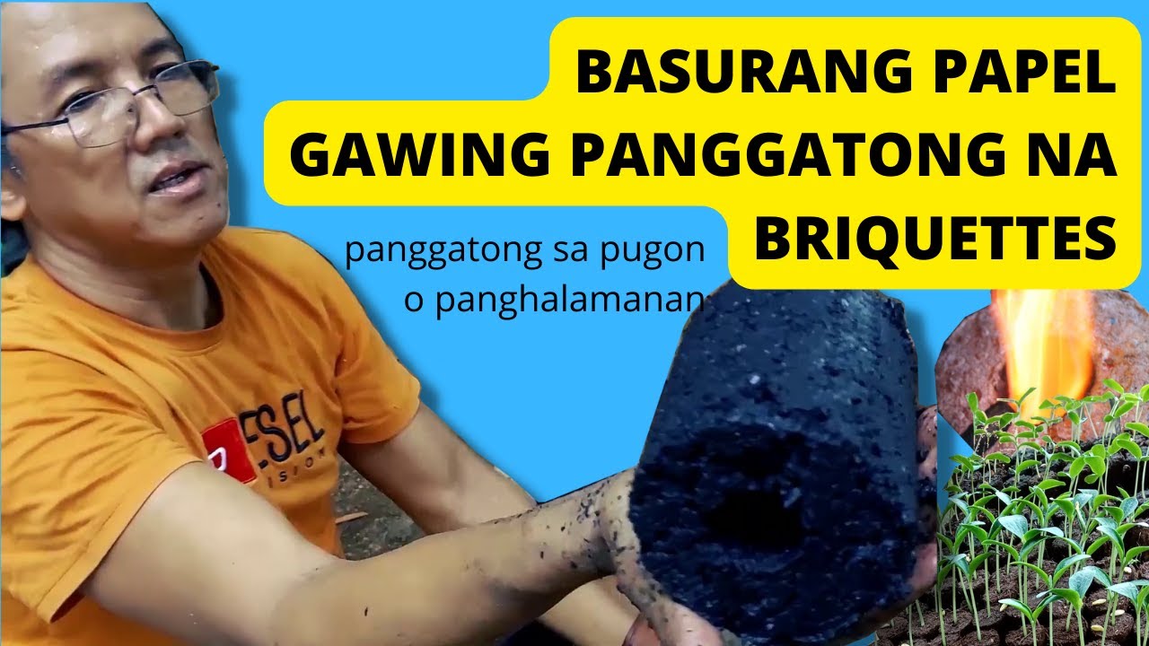 Basurang papel gawing panggatong na Briquettes