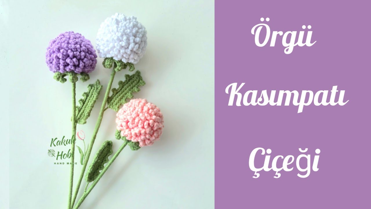 Örgü Kasımpatı Çiçeği Yapımı / Örgü Krizantem / How Crochet Chrysanthemum Flower / Amigurumi Çiçek 