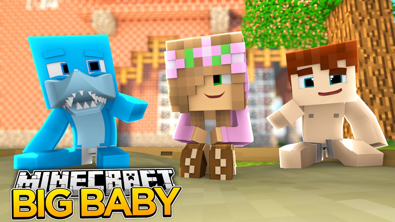 Minecraft Big Baby : LITTLE KELLY MEETS SHARKY AS A BABY!