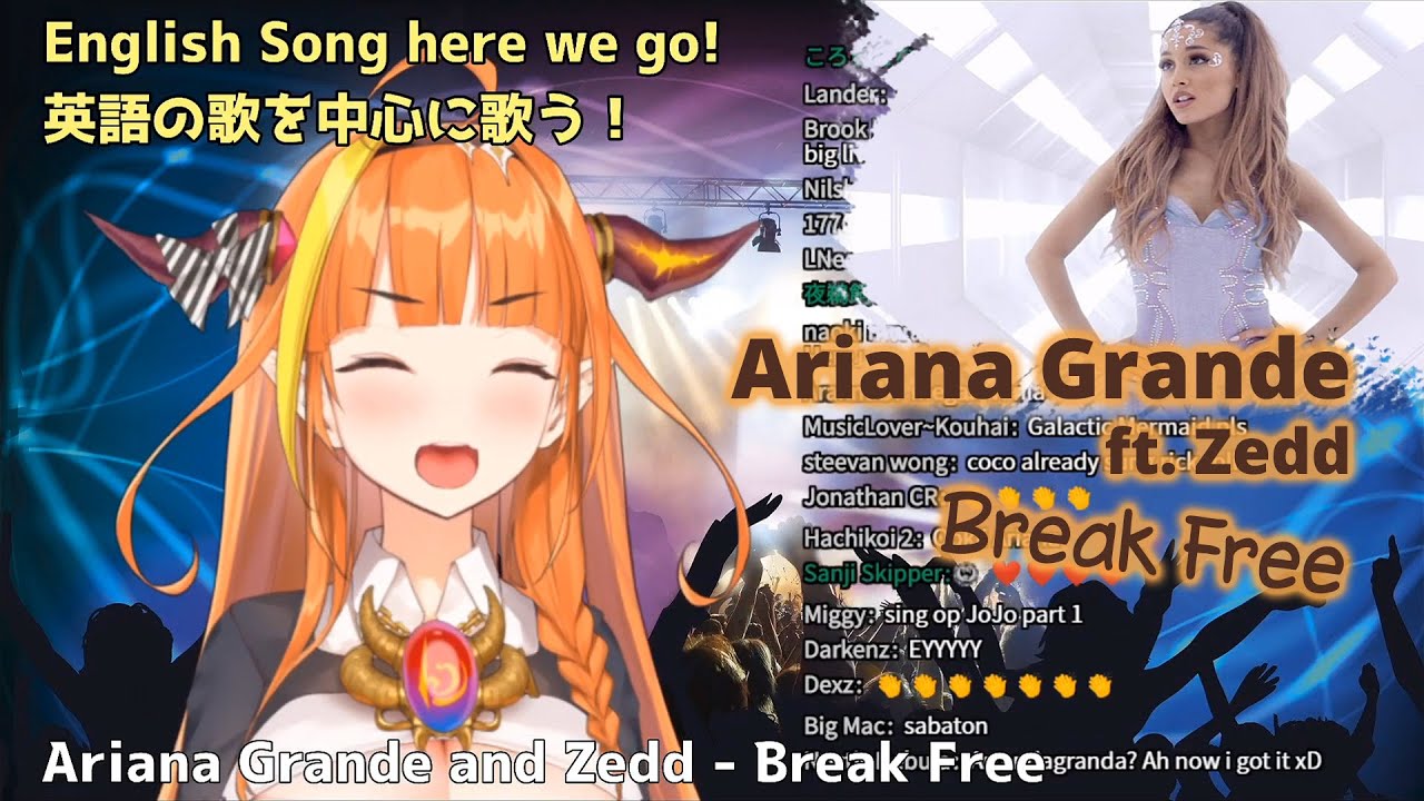 Kiryu Coco Sing Break Free - Ariana Grande ft. Zedd
