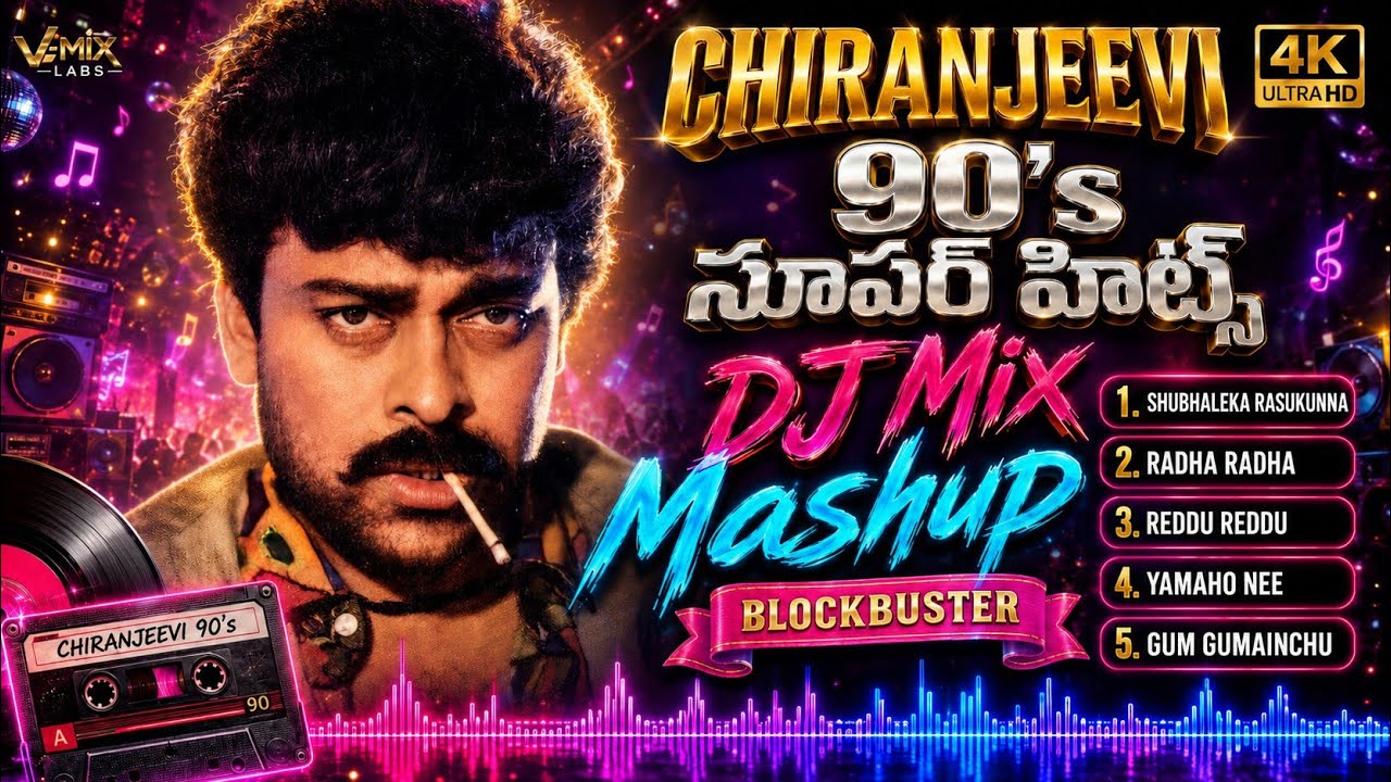 Chiranjeevi 90's Super Hit DJ Mashup 💥 | Best Telugu Blockbuster Songs | 4K Ultra HD