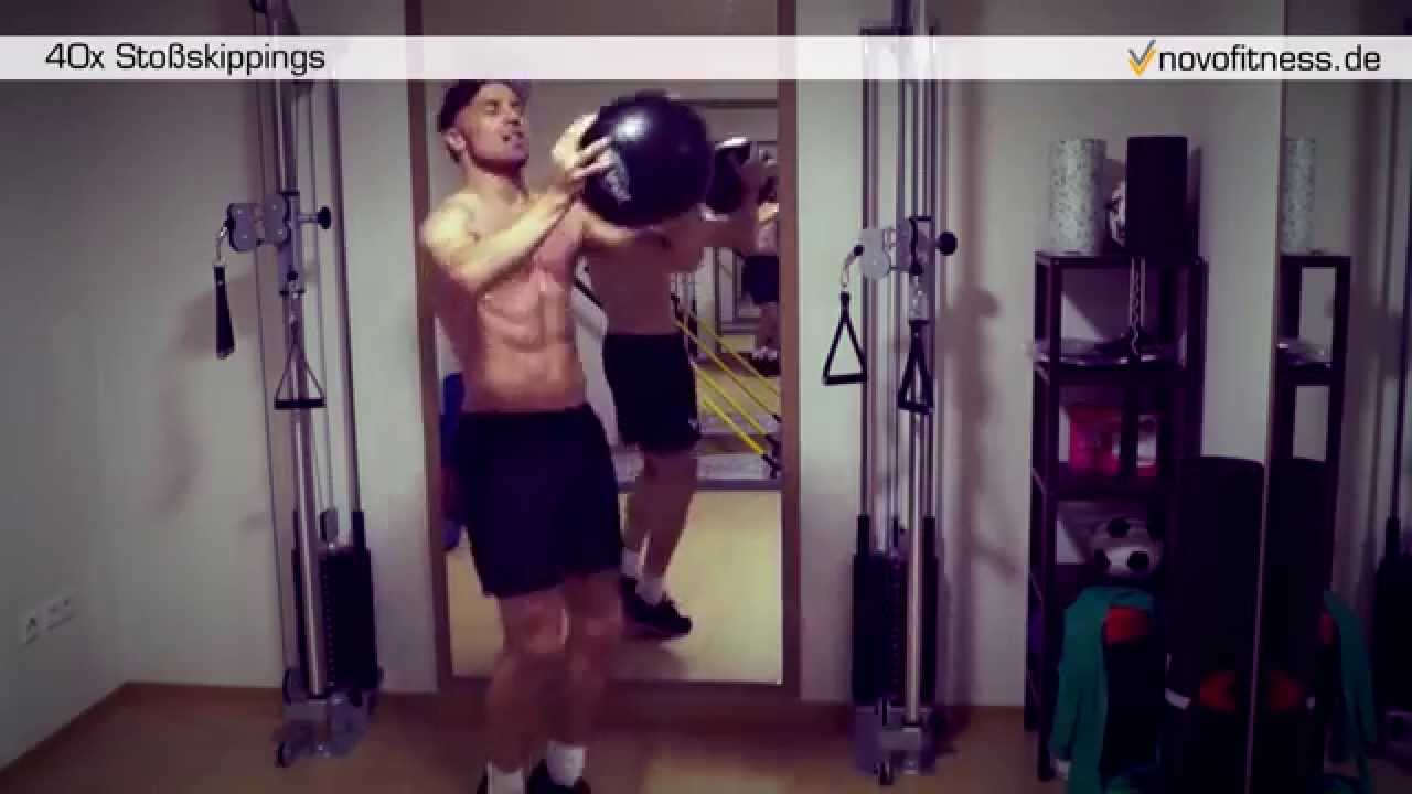 Fit ohne Fitnessstudio - 3 Runden HIIT Medizinball