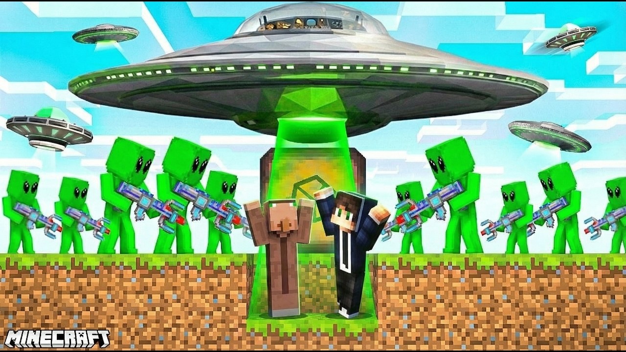 Napravili Smo Bunker Da Preživimo Napad Vanzemaljaca U Minecraftu!