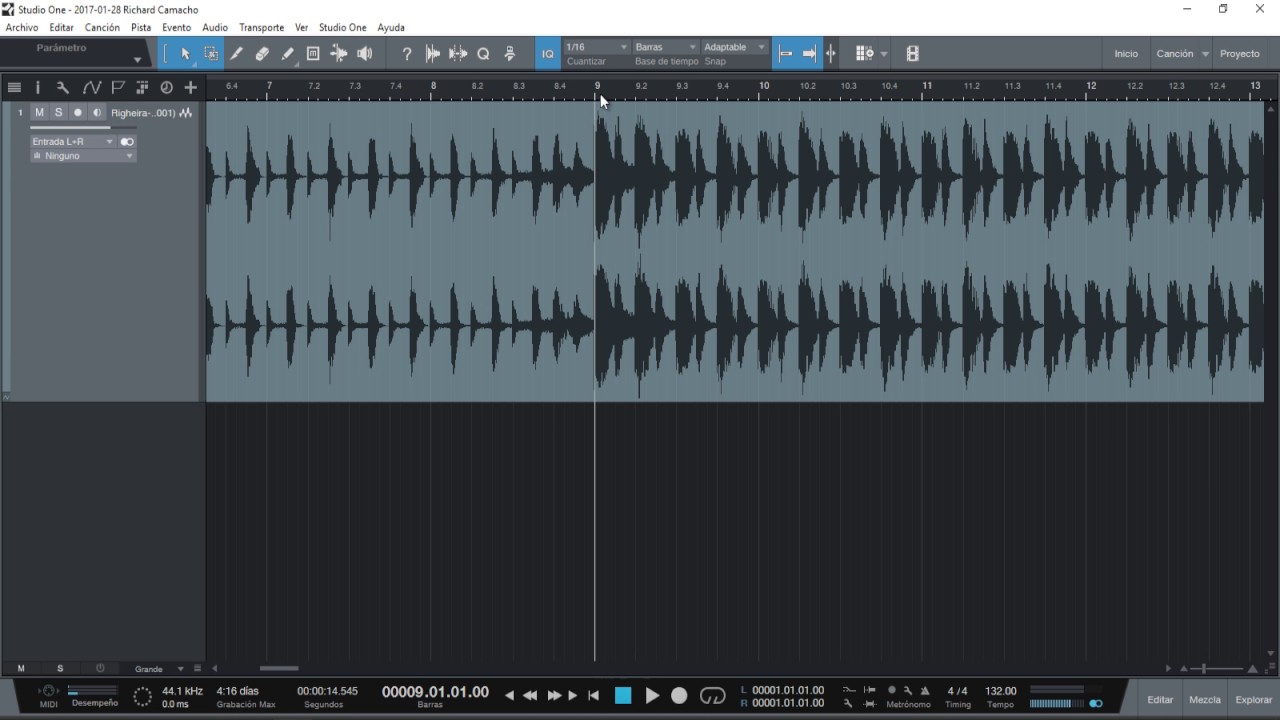 Adaptar marcas de tiempo y Editar (BPM) en Studio One 4