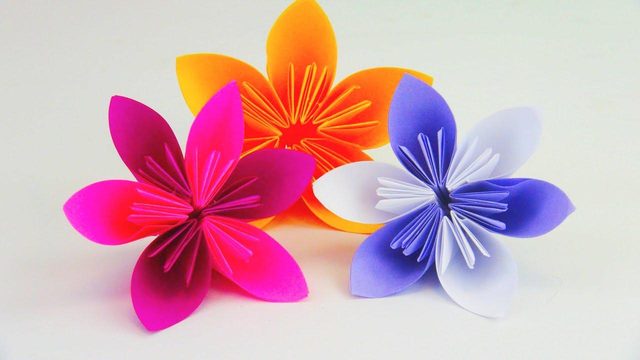 Blume Falten Origami DIY / Schöne Blumen für den Frühling / Ostern Anleitung | deutsch
