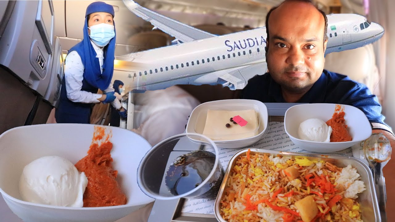 Saudi Air Line Food Review l Lahore to Riyadh Flight l food review of airlines