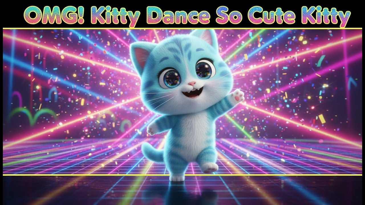 Cute Baby Kitty Dance 🐾 | Funny Cat Dance for Kids | SK Studio Rhymes #kidssongs #catdance #nursery