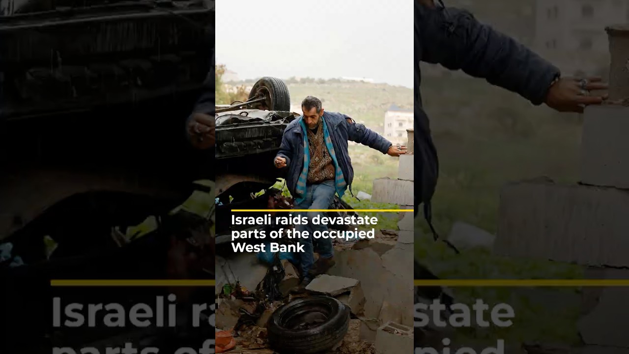 Israeli raids cause widespread destruction in the West Bank | AJ #shorts