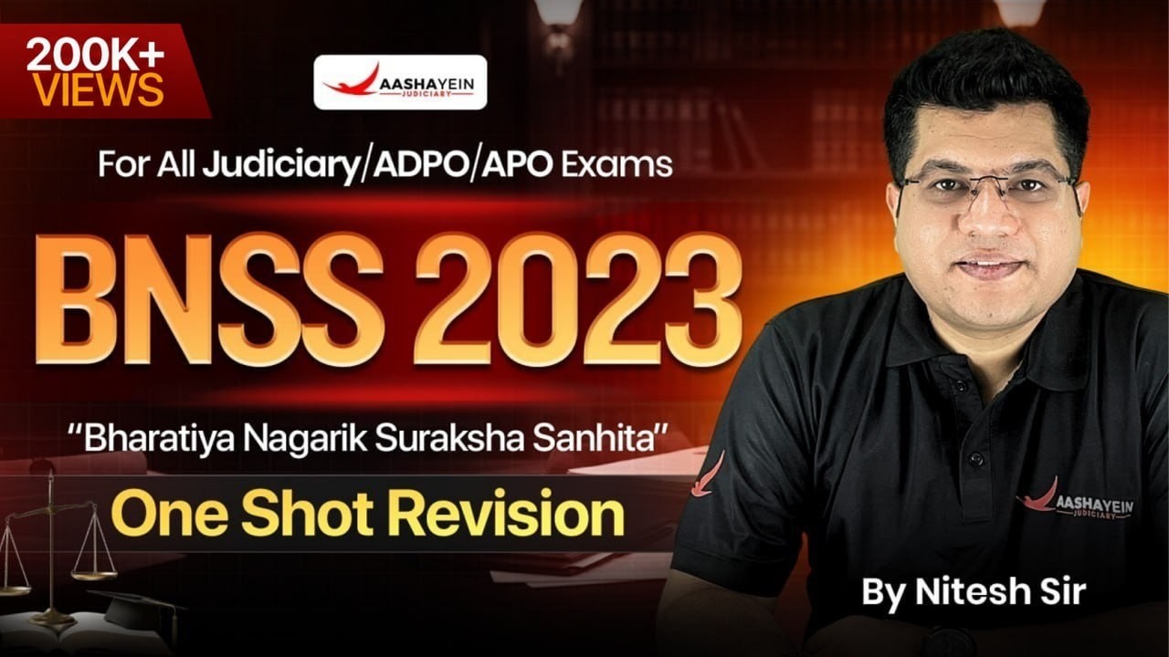 MP APDO Exam 2026: BNSS 2023 in One Shot | Bharatiya Nagarik Suraksha Sanhita, 2023 | By Nitesh Sir