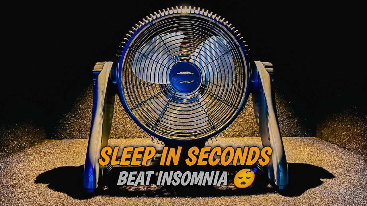 Sleep in Seconds 😴 High Velocity Industrial Fan White Noise (10 Hours) Dark Room
