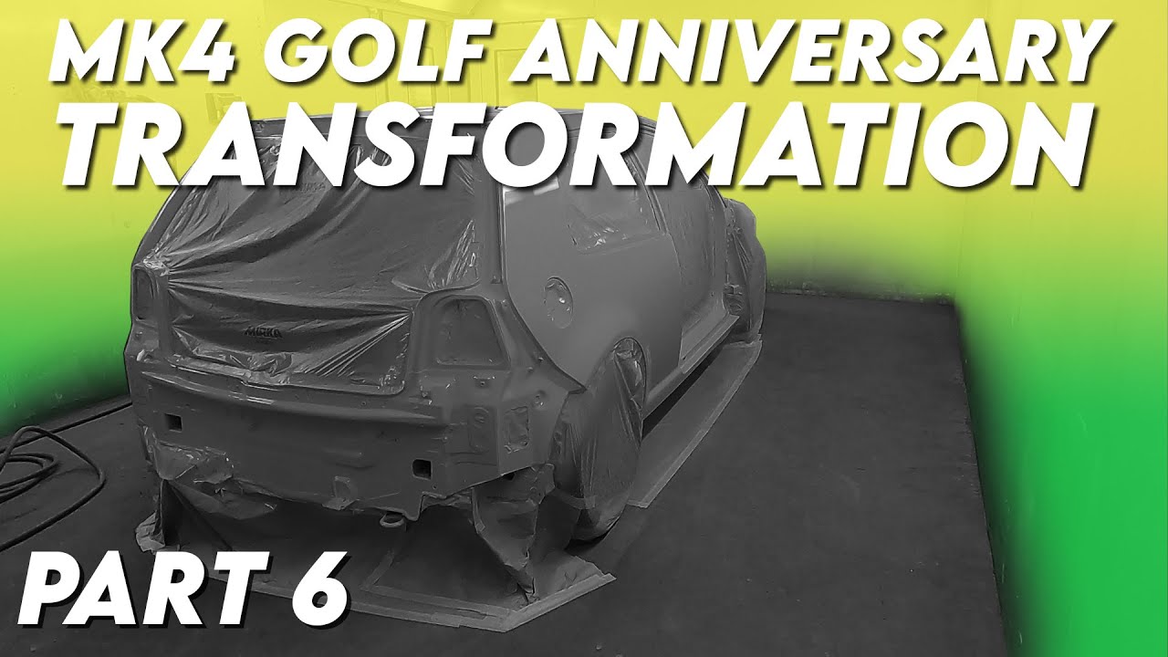 The Shell Gets Painted ( COLOUR REVEAL ) - MK4 Golf Anniversary Show Car Transformation Series