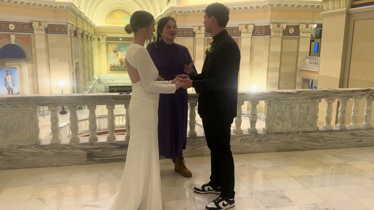(405) 696-6450 Oklahoma State Capitol Christian Wedding Ceremony - Abbigail Rose Davis & Kaleb Key