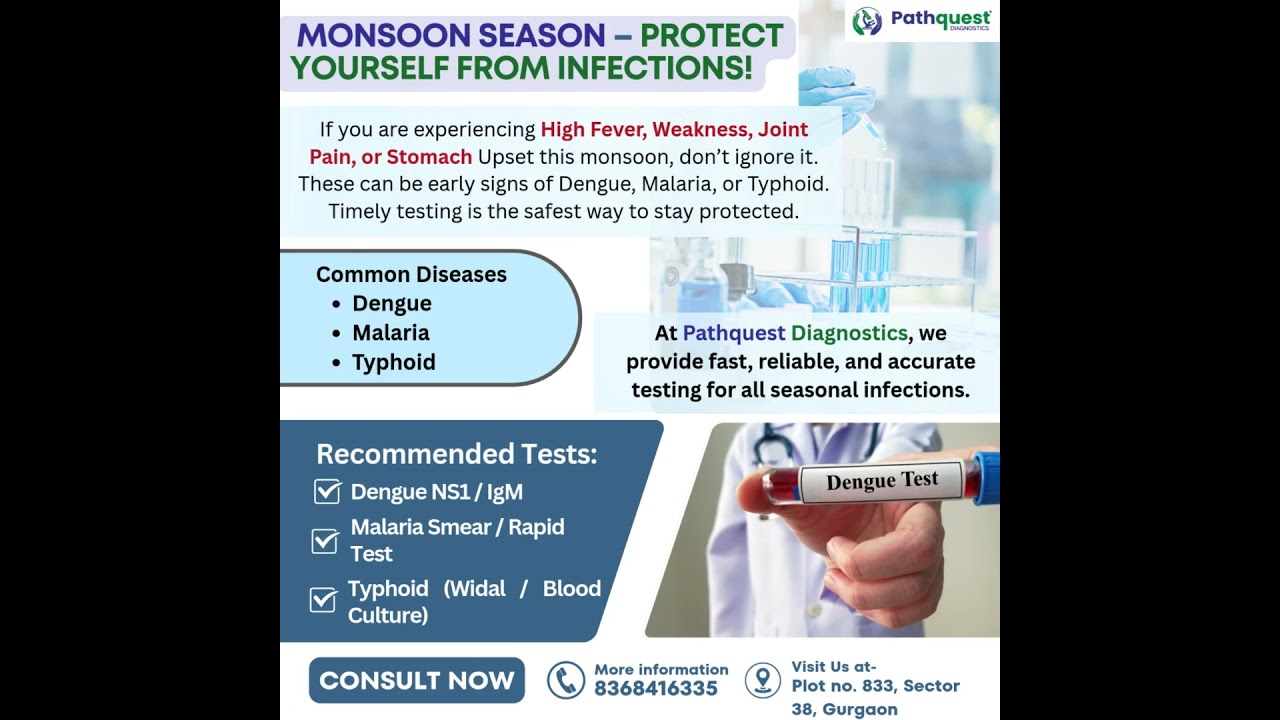Monsoon Alert: Get Tested Early for Dengue, Malaria & Typhoid | Pathquest Diagnostics #denguetest