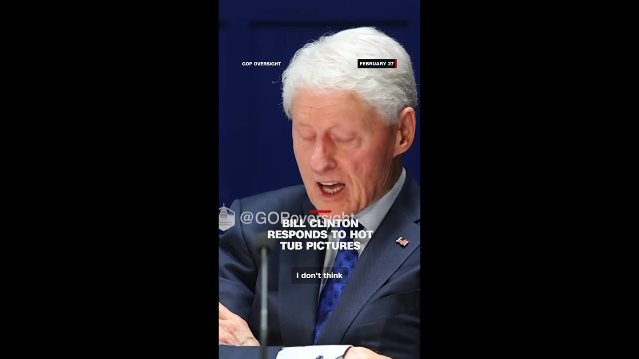 Bill Clinton responds to hot tub pictures