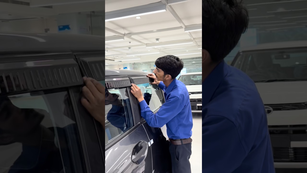 Tata Punch Rain Visor Installation 😍 | Tata Genuine Accessories Fitment #shorts #accessories