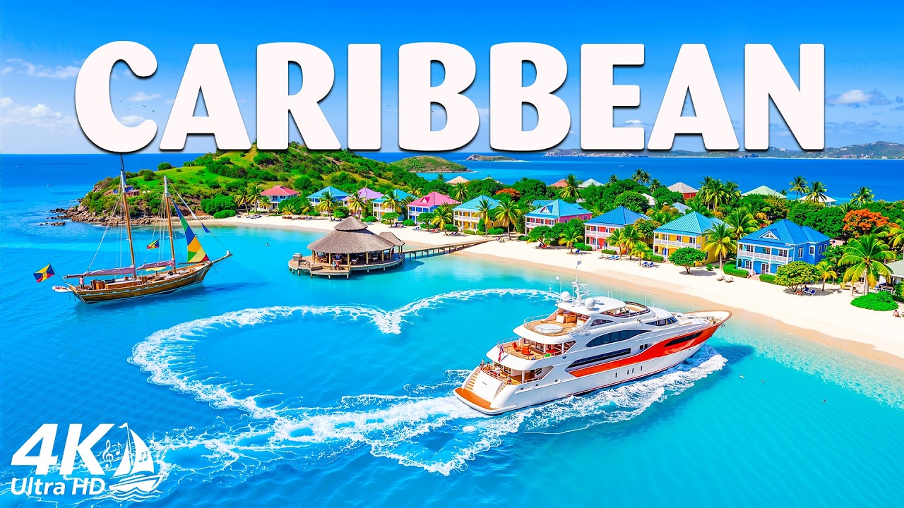 Caribbean 4K Drone Footage | Blue Waters, Palm Trees & Tropical Paradise Escape