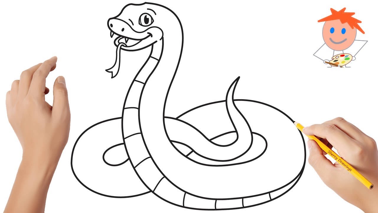 How to draw a snake | Easy drawings