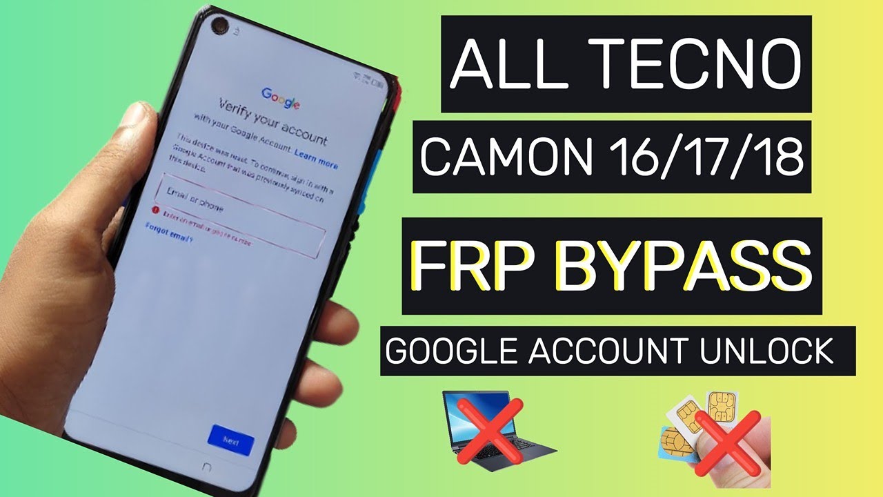 All Tecno Camon 16/17/18 FRP Bypass || Google Account Unlock || New Method 2024