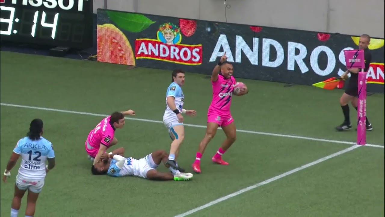 TOP 14 - Essai de Joe MARCHANT (SFP) - Stade Fran&ccedil;ais Paris - Aviron Bayonnais