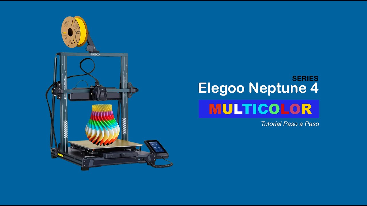 Cambios de color - Pausas en impresora 3d Elegoo Neptune 4 - Prusa Slicer multi color multifilamento