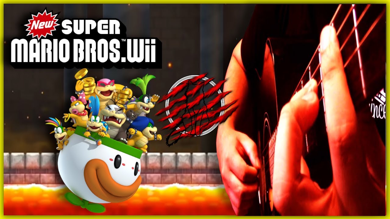 Castle Theme | New Super Mario Bros. Wii Fingerstyle Guitar Cover | Sombra De La Gata