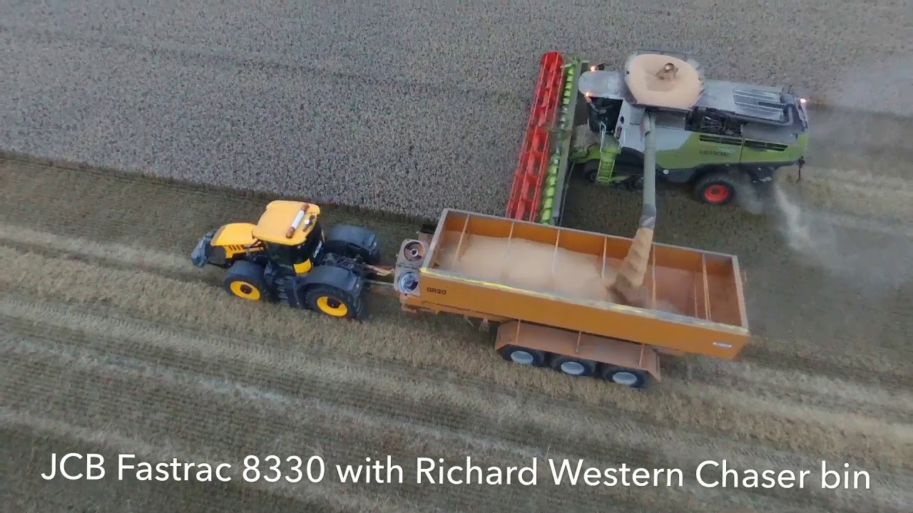 Hay Farms wheat harvest 2018 in Perthshire Claas Lexions