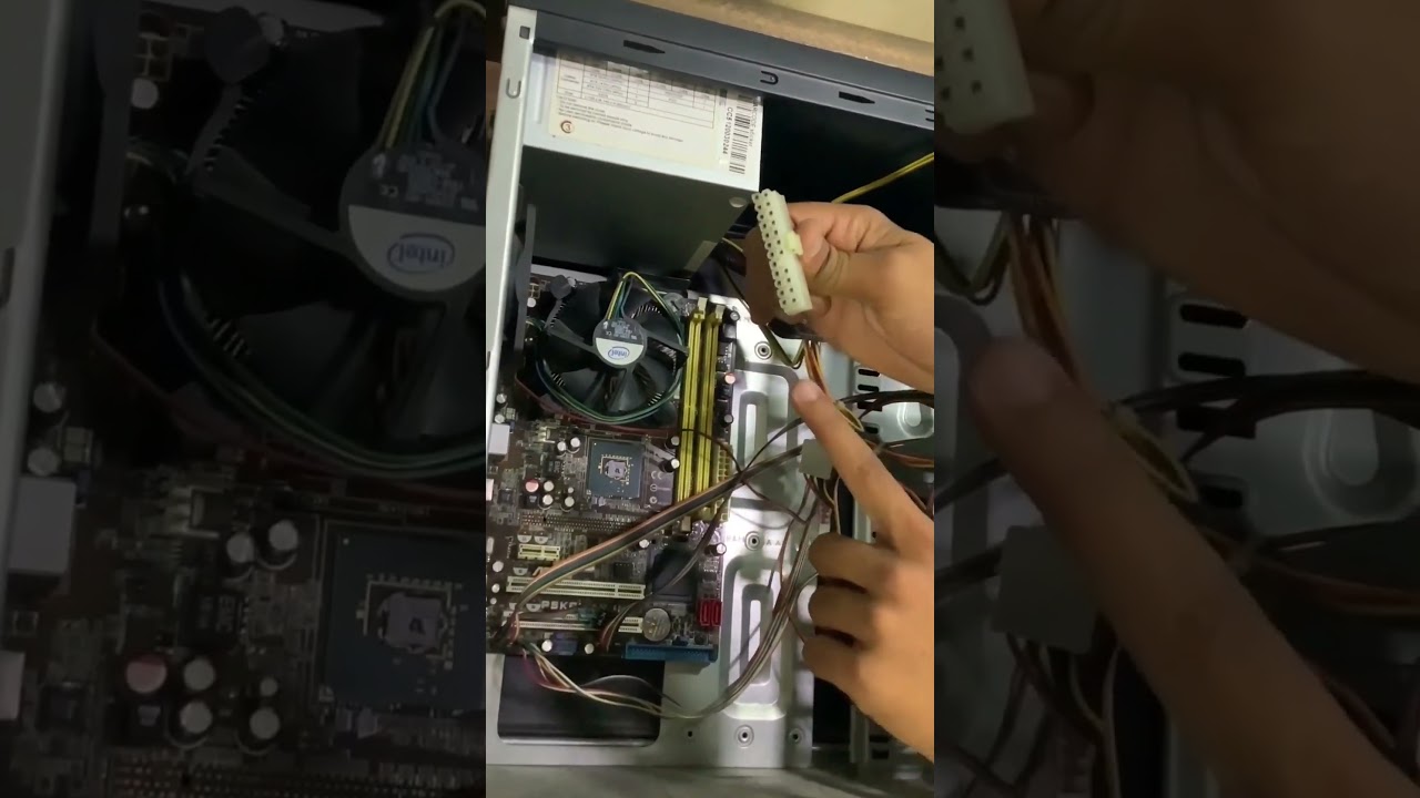 How to connect SMPS in your motherboard #shorts