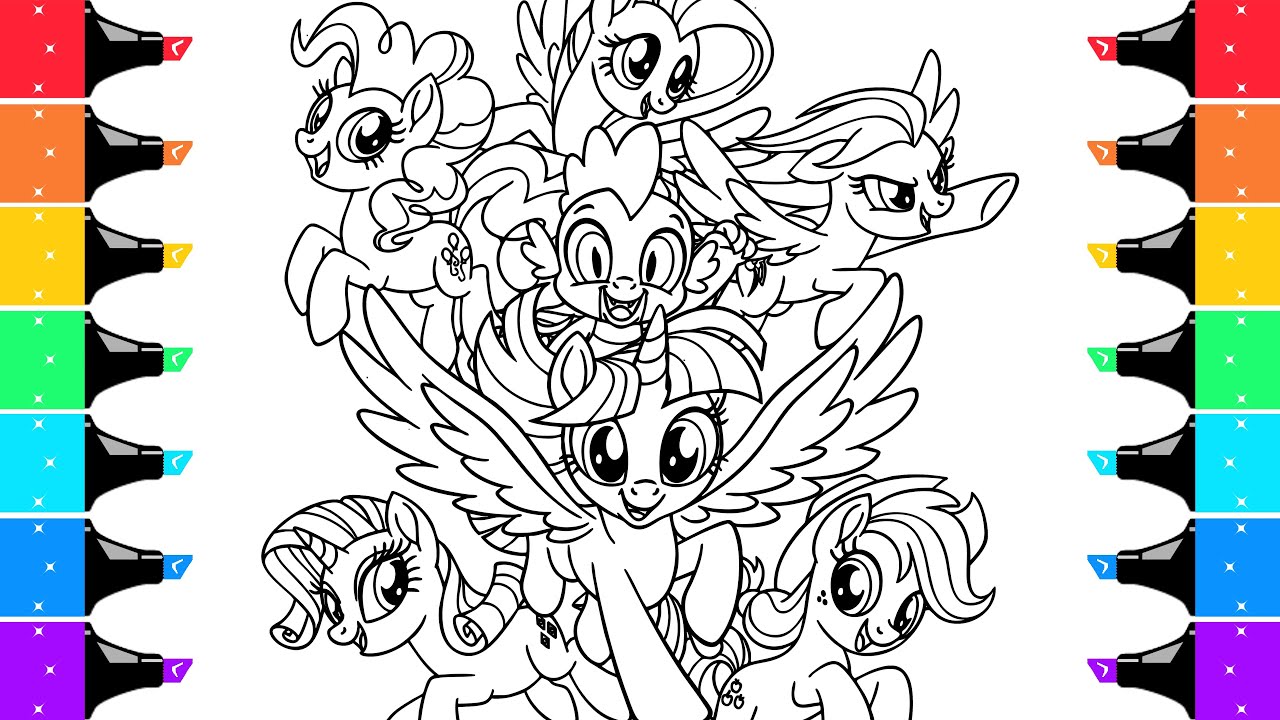 My Little Pony Coloring Pages | Coloring All Ponies | MLP Coloring Book