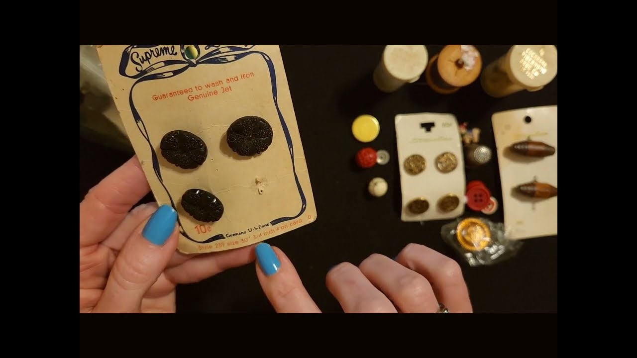 ASMR | Sorting Through Sewing Notions in a Jar (Whisper)