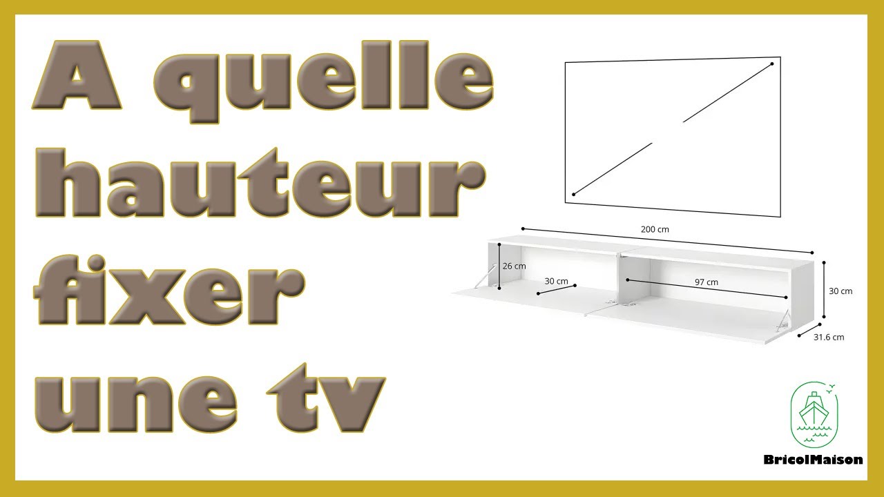 A quelle hauteur fixer une tv