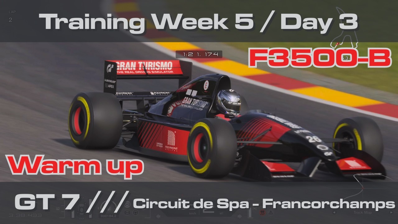 Training W5/D3, Circuit de Spa-Francorchamps, Warm up with Gran Turismo F3500-B
