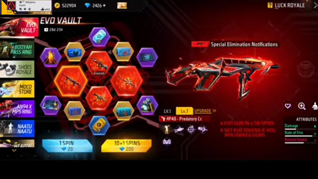 New Evo Vault Event Spin | Only 300 Diamond Cobra Mp40 Trick 🤭🖥️ | Free fire New event |Ff New Event