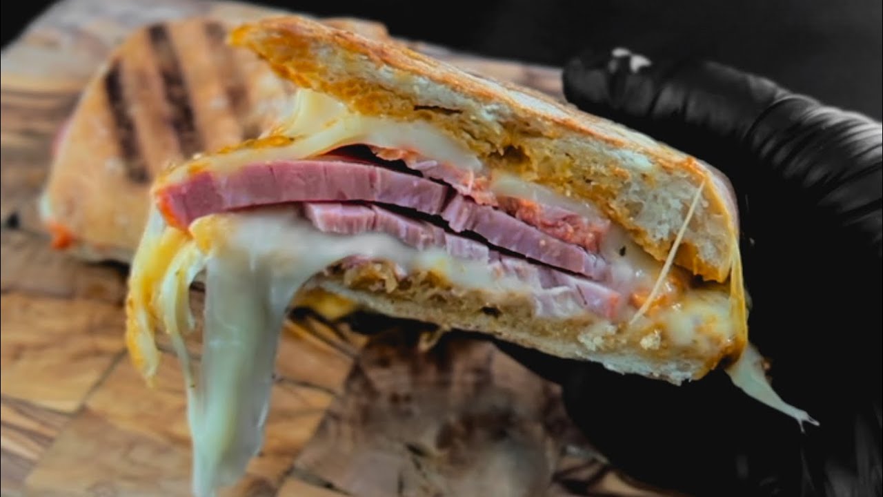 Ham and Cheese Ciabatta | Grilled Sandwich Recipe