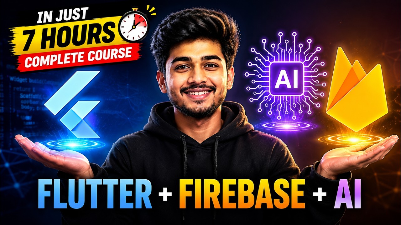 Flutter + Firebase + AI Complete Course | Beginner to Advanced (2026)