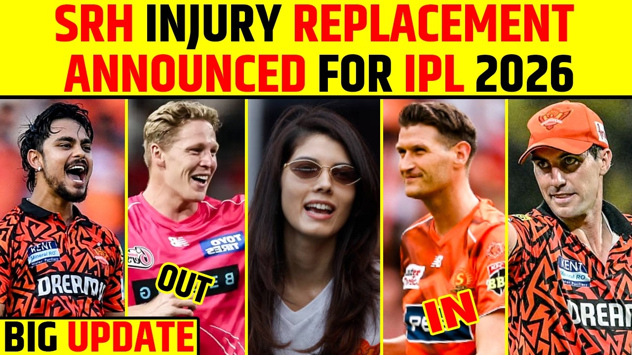 BIG UPDATE: SRH INJURY REPLACEMENT ANNOUNCED FOR IPL 2026! #ipl2026 #srh #patcummins #jackedwards