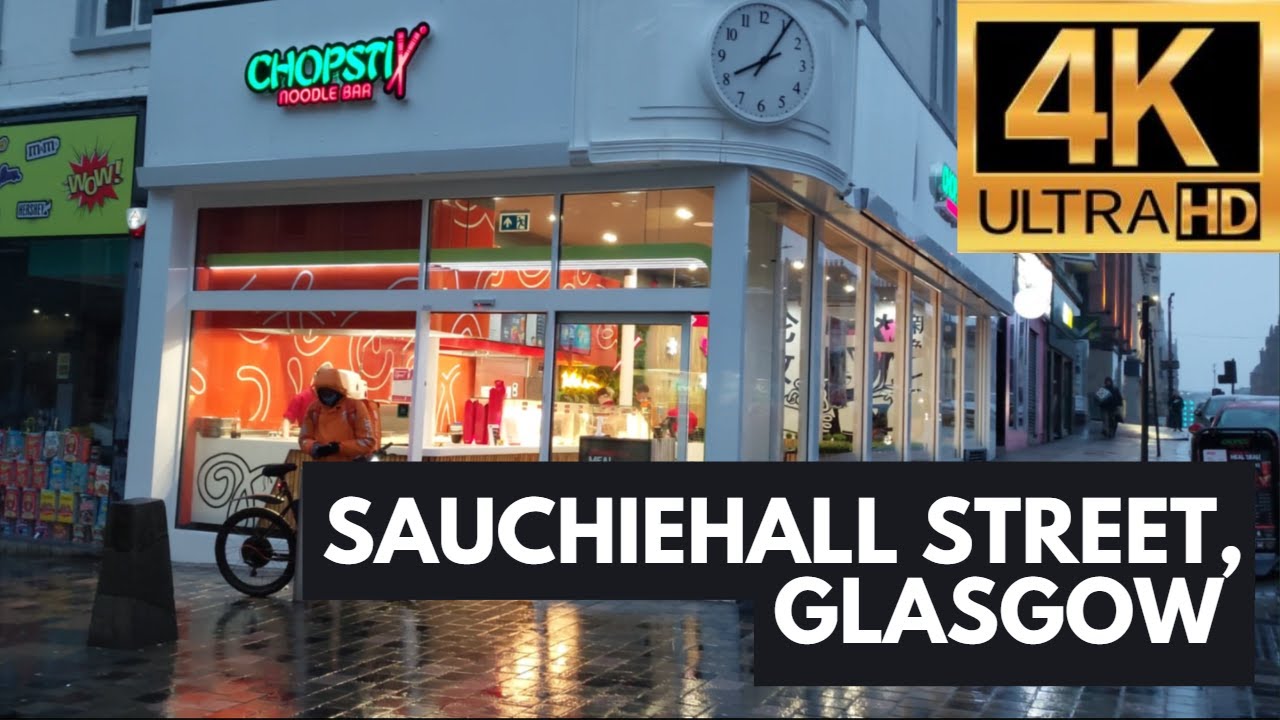 Sauchiehall Street | 4K Video | Glasgow, United Kingdom [Watch in Full HD] | Vacation | World Tour