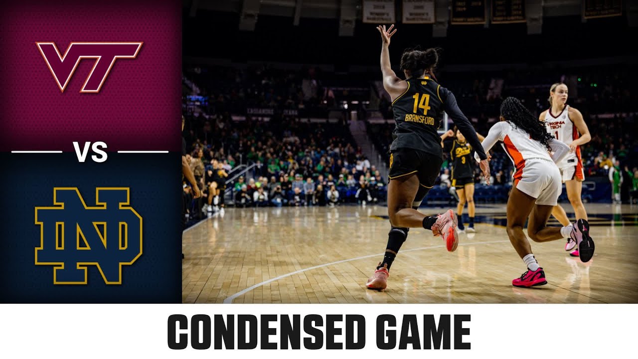 Virginia Tech vs. Notre Dame Condensed Game | 2025-26 ACC Women's Basketball